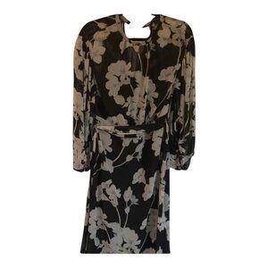 Club Monaco floral midi dress *missing button*